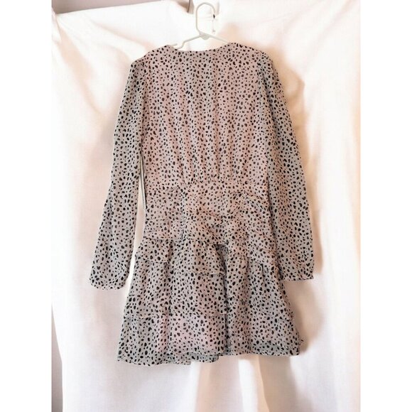 Aqua Asymmetrical Ruffle Dress Girls Pink and Black Printed from Bloomingdale's, - Picture 2 of 12